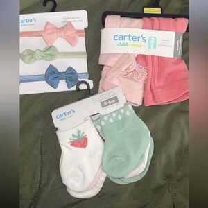 Carter's Baby Accessories Set — Headbands, Pants & Socks